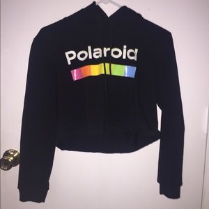 Polaroid cropped sweatshirt